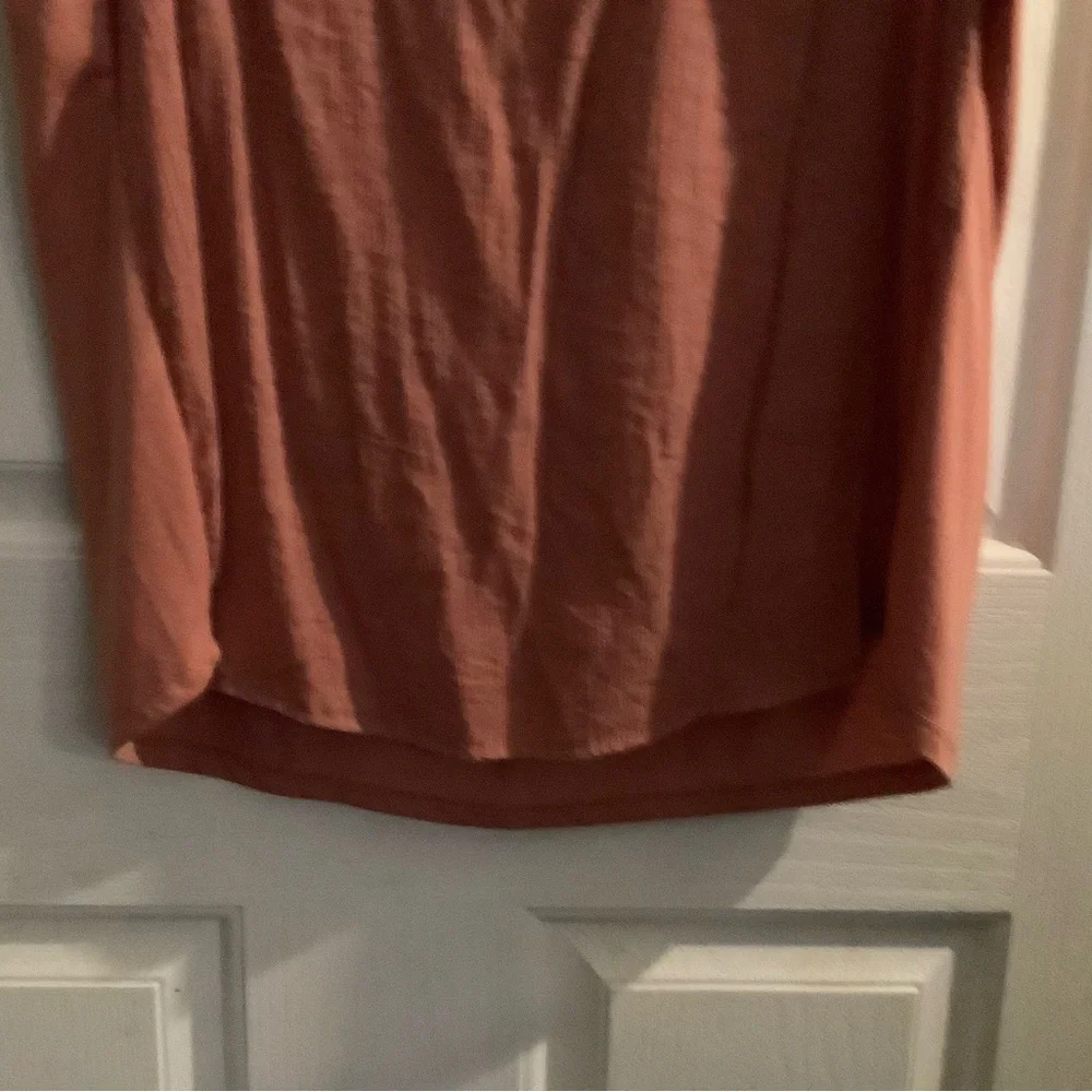 Top, light coral color, size large, brand Parallel Skies. - Picture 9 of 10